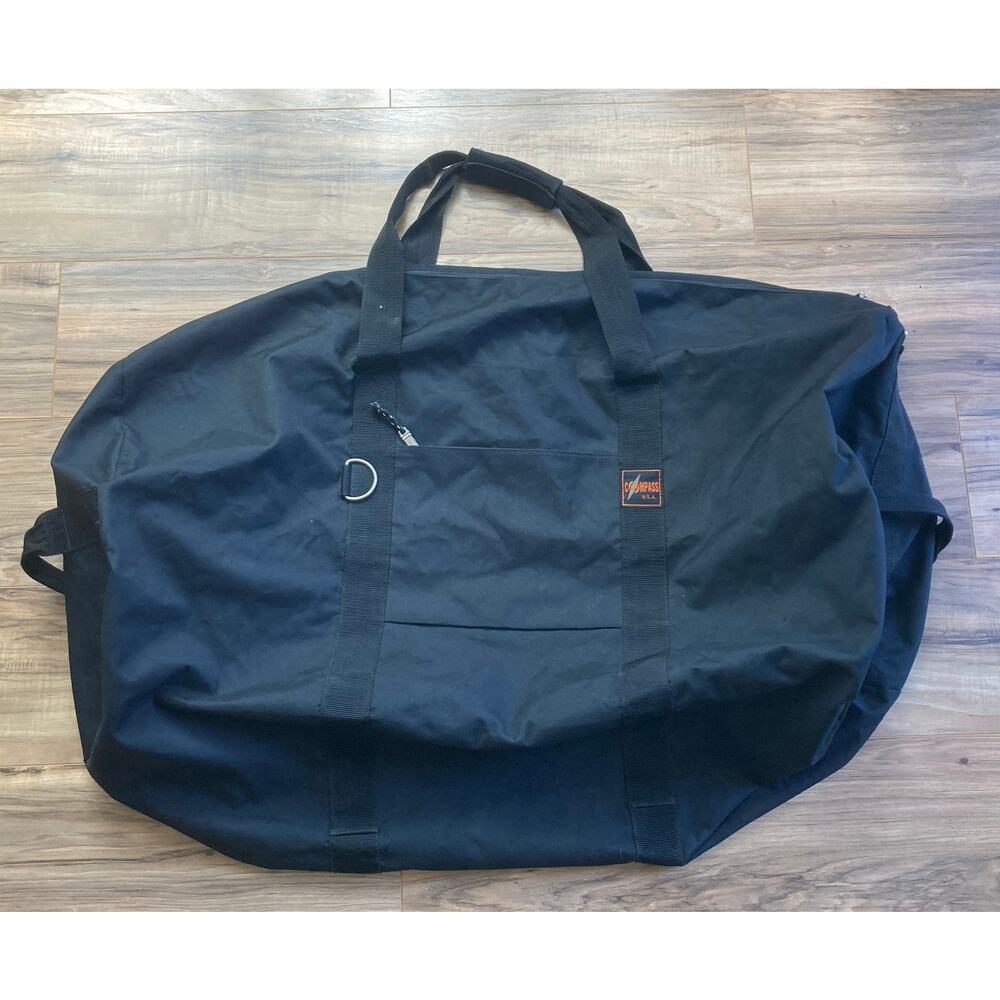 Compass USA Elesse Inc Duffle Bag Large Black 22x32 Side Handles Travel Gear Gym